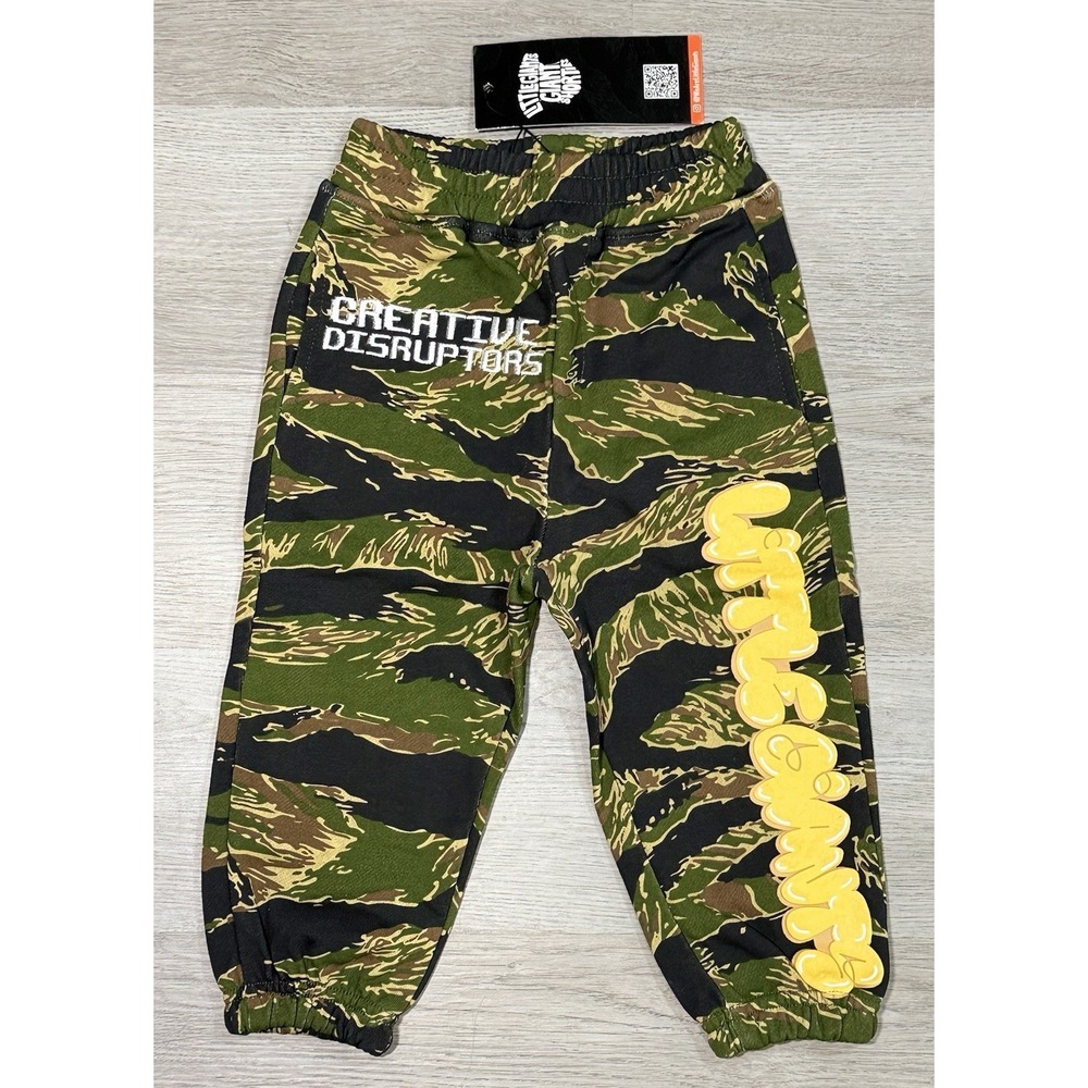 Little Giants Giant Shorties Camo Jogger Sweatpants Size 2T Graphic Print NWT